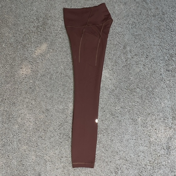 Lululemon Wunder Train High-Rise Tight with Pockets 25" Everlux Roasted Brown 2 - Picture 6 of 10